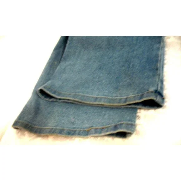 Women's Venus Blue Denim Embellished Embroidered Distressed Jeans Sz 8 - Picture 12 of 14